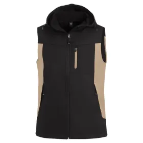 Softshellweste &quot;JUSTUS&quot; L, beige/schwarz