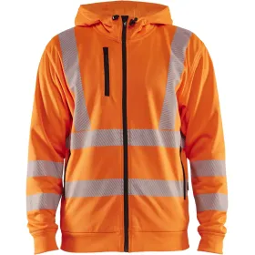 Warnschutz Kapuzen-Sweatjacke Kl. 3 &quot;3565&quot; XXL, Orange