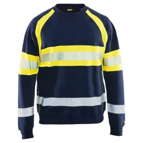 Warnschutz Pullover &quot;3359&quot; XL, marine/gelb