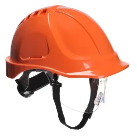 Schutzhelm mit Visier Endurance Plus PW54 Orange