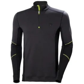Langarm-Shirt &quot;LIFA MERINO&quot; Halfzip L, schwarz/dunkelgrau