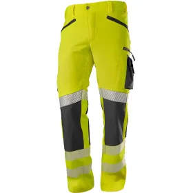 Warnschutz Stretch Bundhose &quot;2044-883&quot; 48, warngelb/anthrazit