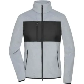 Damen Fleecejacke &quot;JN1311&quot; XS, light-melange/black