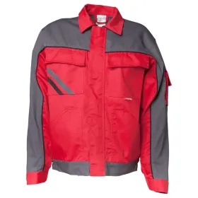 Bundjacke &quot;HIGHLINE&quot; 285g/m² Canvas-Besatz 60, rot/schiefer/schwarz
